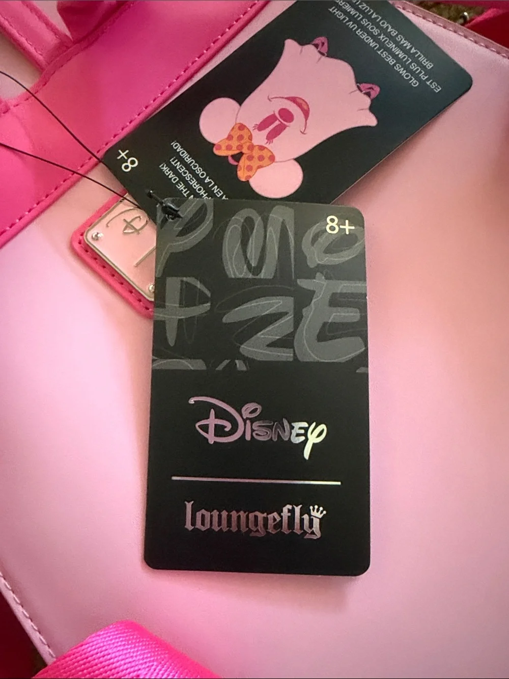 Loungefly Disney Minnie Mouse Pink Ghost Glow-In-The-Dark Mini Backpack NWT